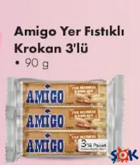 AMİGO YER FISTIKLI KROKAN 3'LÜ 90 G